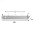 2x Mailbox Mounting Brackets Hardware Aluminum Mailbox Support Brackets. 