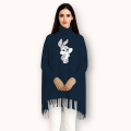 FashionPoint - Butterfly Heart Printed Winter Collection Girls Fleece Shoal Poncho For Girls & Women. 