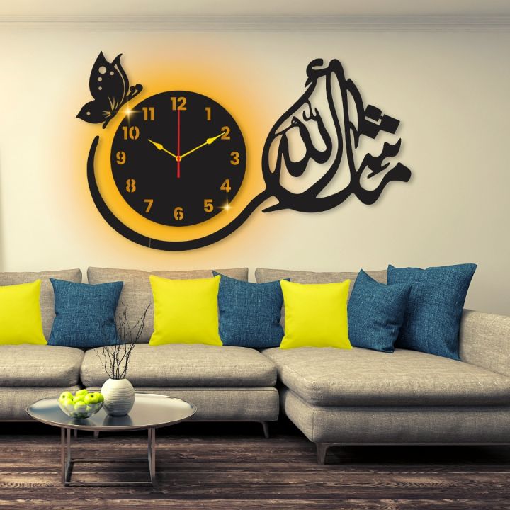 BB%20Bargain%20Bazzar%20DIY%203D%20Wooden%20Wall%20Clock%20with%20Birds%20and%20Calligraphy%20Design%20-%20Home%20Decor%20and%20Office%20Gift%20-%20Image%202