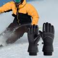 Winter Warm Gloves Touch Screen with Reflective Anti-Slip for Outdoor Black. 