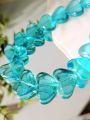15 Glass Crystal Transparent Multicolor 13mm Heart Beads for DIY, Jewelry Making, Crafting – 13mm Heart Shape Beads | 28 pcs Mix Set. 