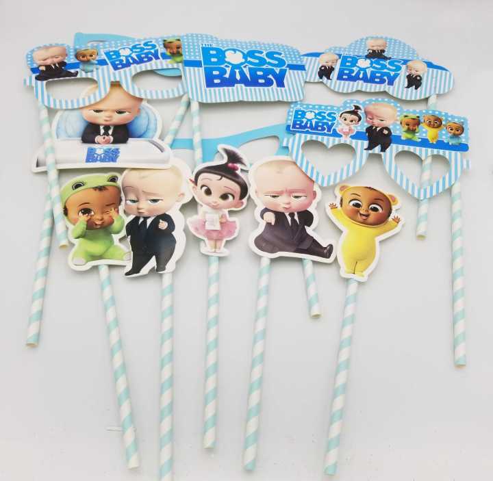 BOSS BABY THEME PROPS - PACK OF 15 PROPS - BOSS BABY PROPS