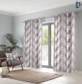 Curtains Set, Printed curtains for room, 100% cotton - GeoWall Blush Pink - Pack of 2 Curtains. 