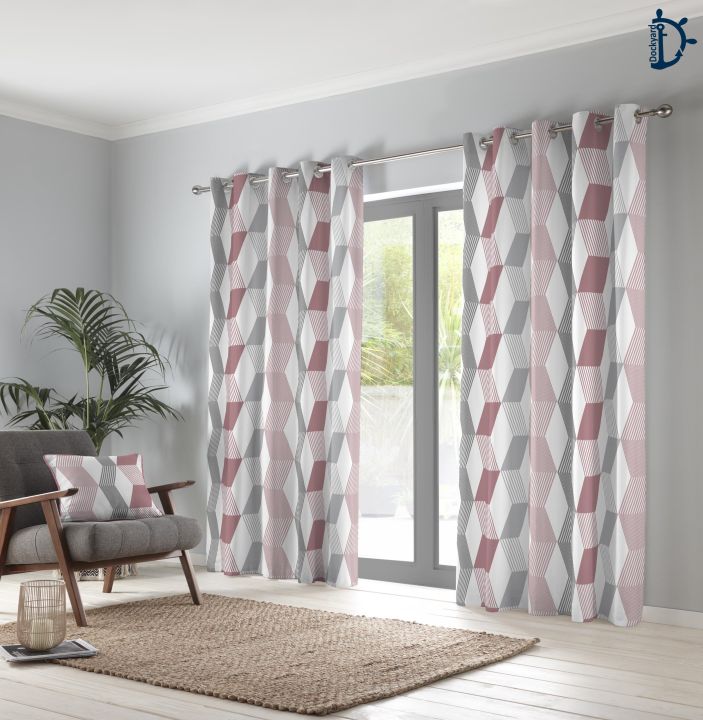 Curtains%20Set,%20Printed%20curtains%20for%20room,%20100%25%20cotton%20-%20GeoWall%20Blush%20Pink%20-%20Pack%20of%202%20Curtains%20-%20Image%203