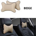 2 pcs Car Seat Pillow Neck Support Travel Pillow Breathable Car Head Neck Rest Cushion Headrest Auto Car Safety Pillow brown. 
