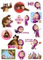 Stickers pack Masha and the bear Stickers laptop mobile water bottles guitar fridge. 