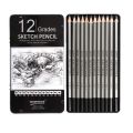 Worison Professional Sketch and Drawing pencils set, Art Pencil 12-Count Drawing/Sketching Pencil Set of 12 in Metal Box. 