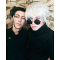 Round Sun Glasses Anime Jujutsu Kaisen Glasses Gojo Satoru Sunglasses Steampunk Round Frame Unisex. 