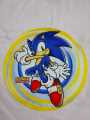 2 pc Sonic The Hedgehog Patches-Sew On Collection -Kids Teens Loved Classic Sonic, Knuckles, Tails Characters - Digital Printed, Leaping Sonic, Retro Gamer Costume Aplique, Cosplay Motif for Bag, Hat, TShirt Give Expensive look 2 cloths. 