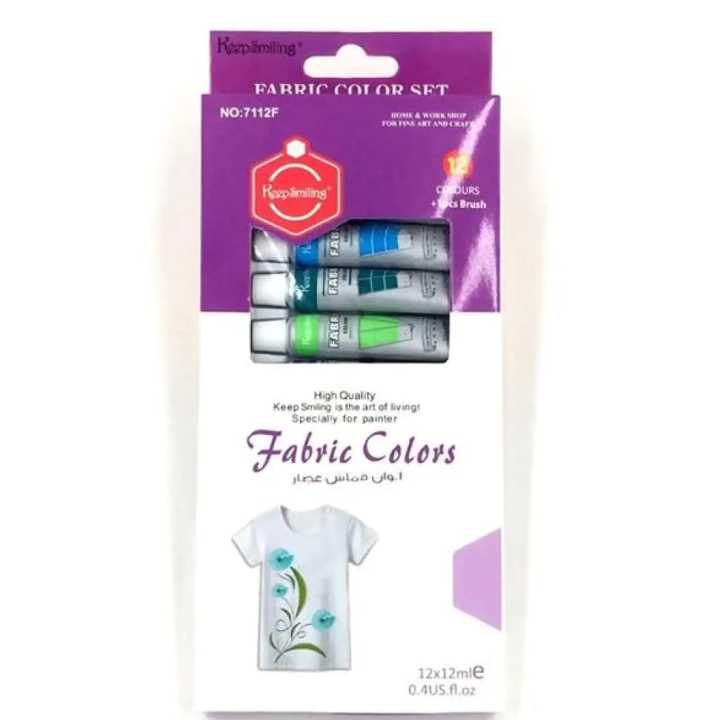 Keep Smiling - Fabric Colours 9Ml × 12 tubes pack of 12