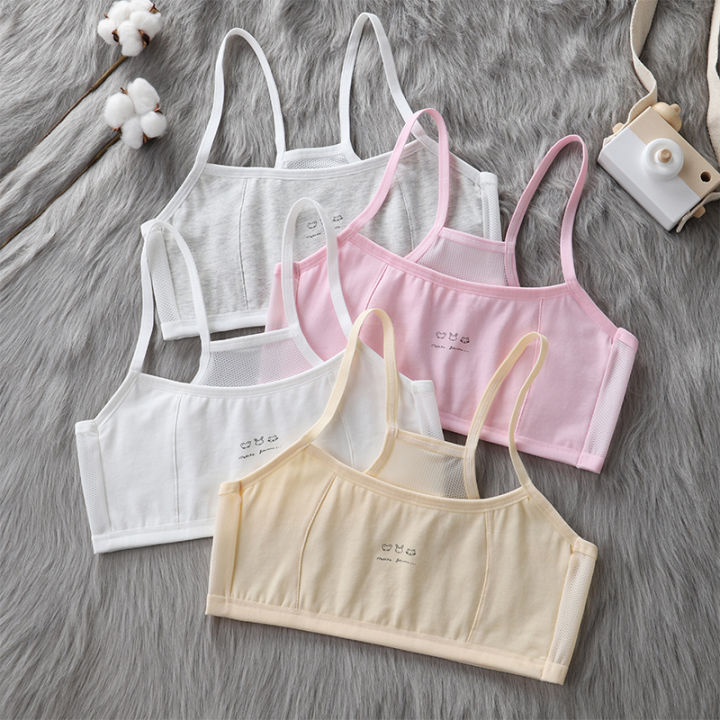Girls underwear vest development period primary school students 9-12-15 years old girl cotton big children's bra sling tube top
