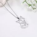 Skyrim Unicorn Fox Crane Pendant Necklace Women Girls Stainless Steel Animal Choker Chain Statement Jewelry. 