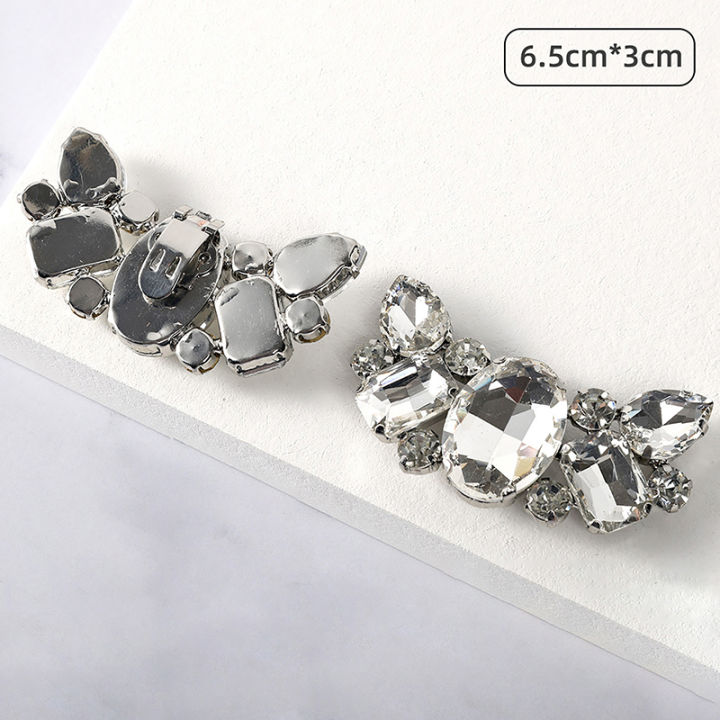 1Pcs Lady Shoe Clips Wedding Bride Shoes Decoration For Women High Heel Removable Jewelry Rhinestones Crystal Shoes Decorations