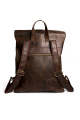Genuine Leather Backpack for Men Vintage 15.6 Inch Laptop Bag Multi Pockets Rucksack Casual Travel Daypack Brown. 