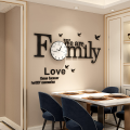 We Are Family Wooden Wall Clock with Birds and Love 36 Inches Home Decor. 