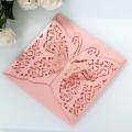 10pcs Laser Cut Hollow Butterfly Wedding Invitations Cards Gift Card Paper Cover Kit Party Wedding Decoration Birthday Card. 