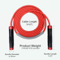 Yoomee Weighted Jump Rope - Heavy Jump Ropes with Adjustable Extra Thick Cable, Aluminum Silicone Grips Handles, High-Speed Ball Bearings, Premium Skipping Rope for Workouts Crossfit Home Fitness MMA & Gym. 