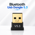 Mini USB Bluetooth Dongle 5.3 Wireless Adapter Plug and Play PC Laptop Desktop High Speed Data Transfer Stable Connectivity Headphones Speakers Mouse Keyboard Game Controller and Other Bluetooth Devices. 