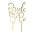 Bride to Be Cake Topper Golden Silver Color -  Acrylic Wedding Supplies Bride Cake Decoration Card Couple Cake Topper. 