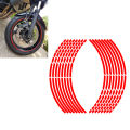 Reflective Motorcycle Rim Stripe Wheel Tape Sticker / Cut Style Ring Glowing Sticker / YAMAHA / Universal - RED. 