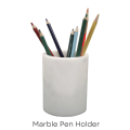 Marble Pen Holder Set Utensils Included Flatware & Utensil Storage Organizer for Countertops, Pantry, Bathroom, Office & Center Table - Stylish Kitchen Counter Decor. 