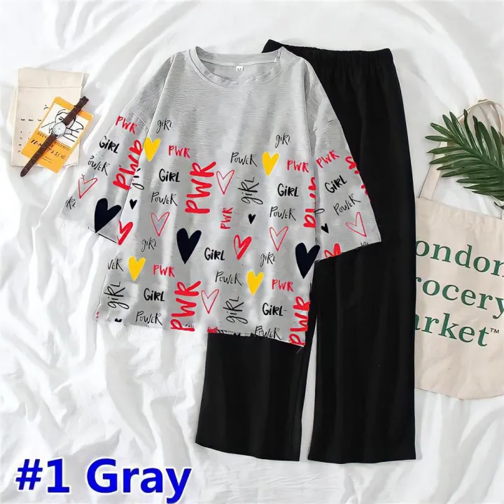 Women'S%20Oversized%20Girls%20Powera%20Printed%20T-Shirts%20And%20Trousers%20Lose%20Wear%20-Fabric%20Jersey%20Cotton%20-%20Relax%20In%20Style%20And%20Comfort%20-%20Image%202