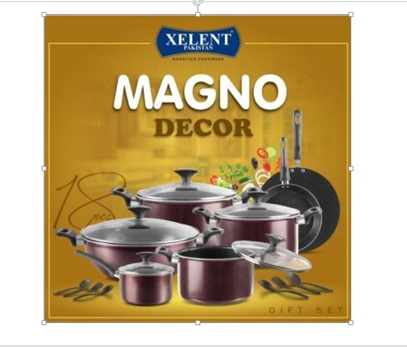 MAGNO DECOR Non stick Cookware Gift SET Pack of 18 PCS