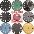 Custom logo dial NH35 dial NH36 dial 28.5mm/29mm no logo watch dial c3 Luminous NH35 NH36 Movement Modified dial nh35 watch case. 