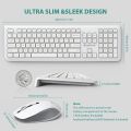 Wireless Keyboard and Mouse Combo, SBARDA 2.4 GHz Wireless, Full Size Compact SilentComputer Keyboard and Mouse with 13 Multimedia Shortcut Keys for Computer, PC, Desktop, Laptop,. 