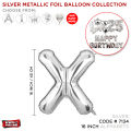 Silver Metallic Foil Balloon Collections Customize Alphabet, Numbers, Shape Letter ABC Balloons, Aluminum Hanging Foil Film Baloon for Wedding, Birthday Party Decoration, Bridal Shower, Baby Shower, Anniversary Banner Air Ballon. 