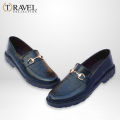 Travel Collection - Chunky Loafers Shoes - Best Quality Formal shoes for men - Black Color. 