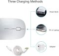 RGB Wireless Mouse - Slim & Silent 7 Colour LED Lights - Black & Transparent Body - Dual Mode 2.4G & Bluetooth Rechargeable Portable Optical Office Mouse With USB Receiver - 3 Adjustable DPI Levels for Notebook, PC, Computer, MacBook. 