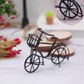 Metal Dollhouse Bike Landscape Decor Miniature Furniture Shopping Bike Figurine 1/12 Scale Model for Shop Garden Scenes Office Home. 