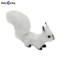 Squirrel Model Faux Fur Realistic Cute Rodent Miniature Figurine Ornament Handicraft Mini Fake Squirrel Statue Figurine Ornament Birthday Gift. 