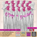 Happy Birthday Cursive Banner Theme Collection,  HBD Party Decor Set, First, 2nd, 3rd Birthday Parties Decoration Themes For Boy Girl or Family Member, Second & Third Birth day Themes Celebrations Supplies Set : GyMmHoOj. 