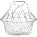 High Quality 12 in 1 Chef Basket foldable | Stainless Steel Drainer Fryer Steamer Poaching Jali | Strainer Bucket for frying | Shafaq Traders. 