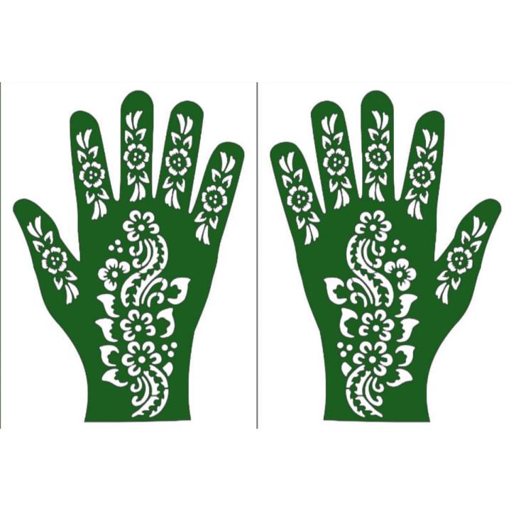 Mehndi stickers Mehndi stencils Mehndi Designs (1 pair)s | Daraz.pk