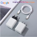 Original Google 30W USB-C Charger With Cable Fast Charging For Pixel 6 7 5 pro 4/3/2 XL 6A 5A 4A Pixel Fold Adapter Compatible with Google Products and Other USB-C Devices Charger US/EU plug 30W Google Fast Charger Use the fast charging Google 30W USB C. 