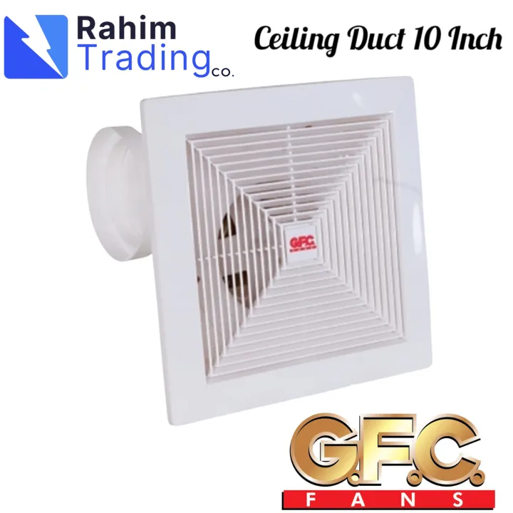 GFC Wall Exhaust Fan – 10 Inch | White Color | Durable Copper Motor ...