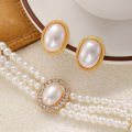 Three-Layer Pearl Necklace for Women, Niche Style, Elegant Bridal Dress Chain Necklace, Fashion Jewelry. 