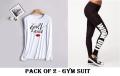 Girl Power Full Sleeves Gym Jogging Work Out Yoga Suit For Women. 