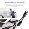 2in1 USB-C Type C to 3.5mm Jack AT Audio Cable Chargy Cable Headphone Adapter. 