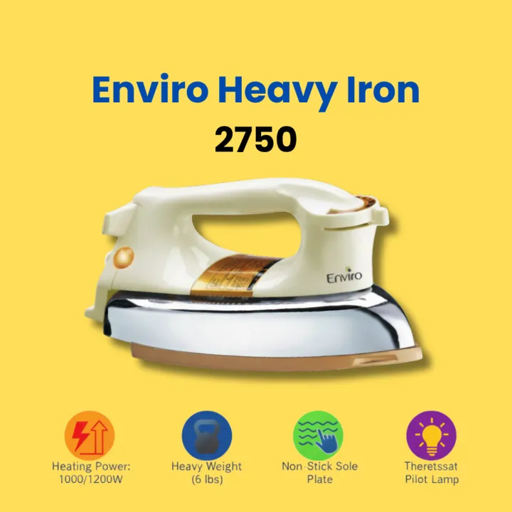 ORANGLES Enviro Heavy Iron 2750 1200W Everyday Smart Essentials Durable Easy Glide Temperature Control Powerful Press Heavy Weight 6Lbs Non Stick Sole Plate Deluxe Metal Cover Thermostat Pilot Lamp Heel Rest Stand Warranty 1Y Best for Pakistani Home - high resolution display - exposing craftsmanship - Image 2 of 3 | built for everyone | Enviro Heavy Iron 2750 1200W Everyday Smart Essentials Durable Easy Glide Temperature Control Powerful Press Heavy Weight 6Lbs Non Stick Sole Plate Deluxe Metal Cover Thermostat Pilot Lamp Heel Rest Stand Warranty 1Y Best for Pakistani Home for sale Georgia | Free Shipping ORANGLES