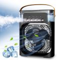 3 In 1 Fan Air Cooler with Ice Humidifier & Night Light | Mist Fan Portable Air Conditioner with Ice Tray | Cooling Fan | Water Spray Fan AC (non-Chargeable and Recargeable both available). 