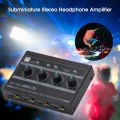 Headphone Amplifier Powerful Low Noise 4 Channels Stereo Sound Portable Amplifier. 