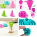 Handy Foldable & Collapsible Silicone Funnel - Silicone Funnel Foldable. 