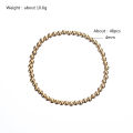 Fashion Jewelry Non Fading Waterproof Metal Ball Multiple Models Quality Smooth Solid Beads Elastic Stainless Steel Bracelets. 