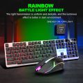 GTX 350 USB Wired 104 Keys Keyboard & Mouse Set Rainbow-Color Backlight for Laptop Computer PC. 