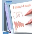【HOT】 6 PCS Double Head Highlighters Pen Set Colored Markers Kawaii Cute Pastel For Kids Stationery Aesthetic Office School Supplies. 