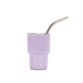 3 Piece Mini Tumbler Shot Glass Double Wall Tumbler Shot Glasses With Straw & Lid,2Oz (B). 